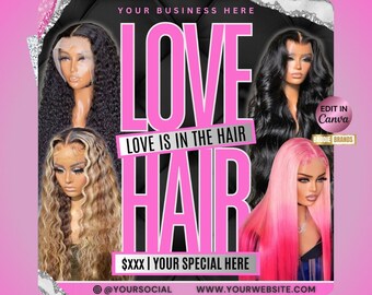 Hair Bookings Flyer, Wig Flyer, Wig Install Flyer, Wig Sale Flyer, Hair Booking Flyer, Book now flyer, Wig install booking flyer, Lace wig