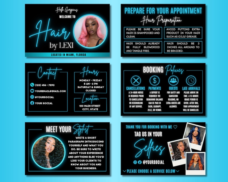 Acuity Scheduling Template, Hair Stylist Acuity Scheduling Template, Hair Stylist Branding, Hair Stylist Website, Canva Templates, Website Banners, DIY Web Banner Template Design, Premade Business Design, Web Canva Templates, Hair Web Banners, Baddie