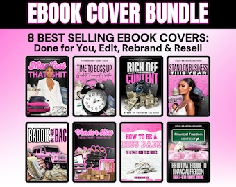 PLR Ebook Cover Template Bundle, Planner Cover Templates, Done for you Ebook Cover, Premade Planner Cover (Digital Download)