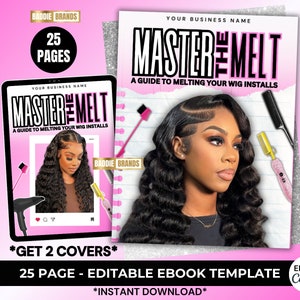 Hair Ebook - 25 Pages Wig Ebook, Hair Stylist Ebook, Lace Wig Class Manual, Wig Ebook Template,Done For You Ebook brand and resell