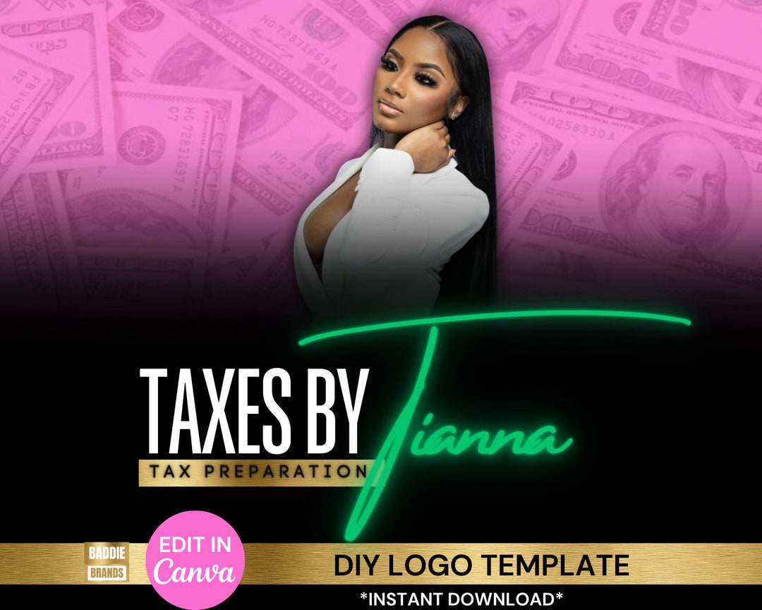 Tax Prep Logo DIY Tax Boss Flyer Tax Service Logo Credit Etsy
