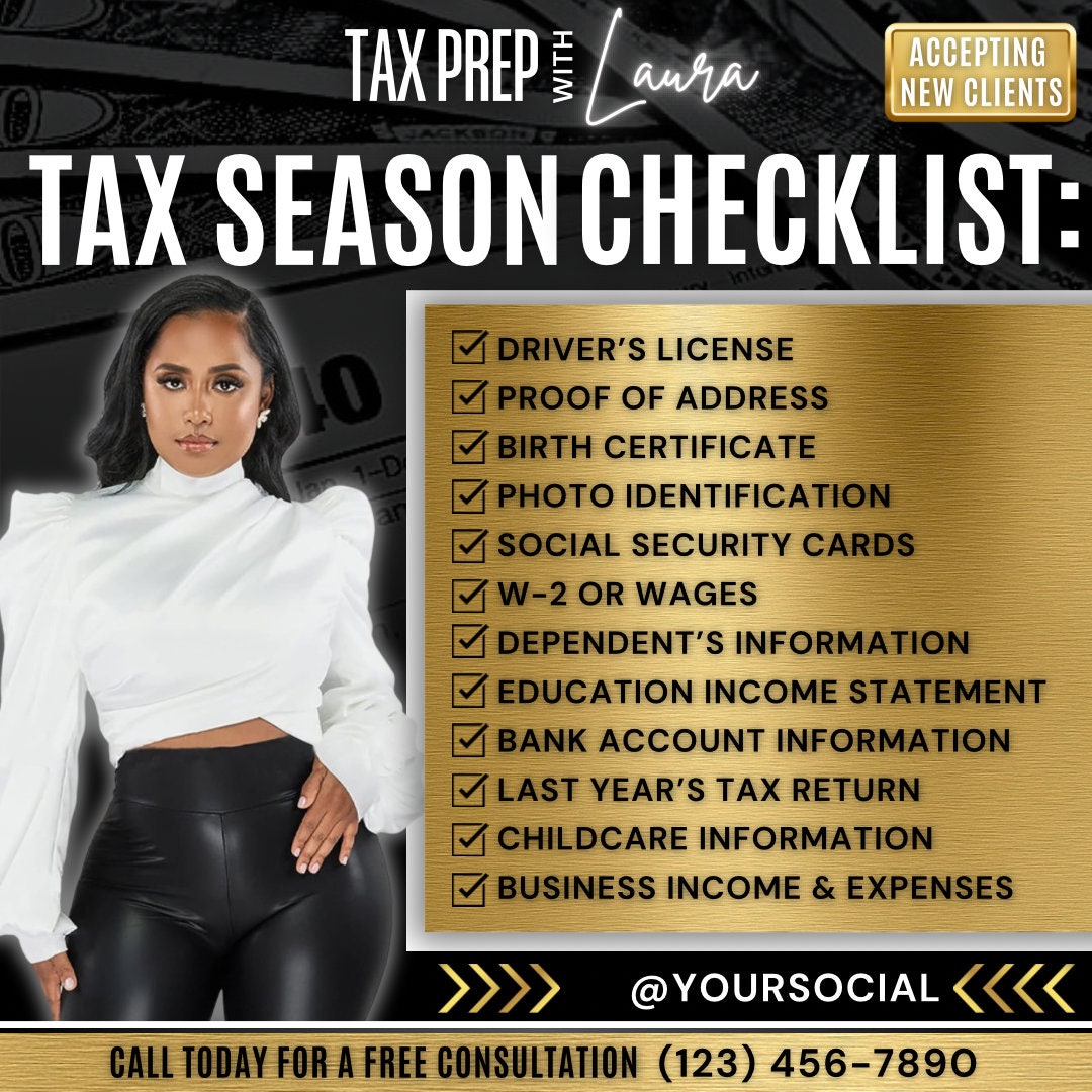 Tax Preparation Flyer, Tax Flyer, Tax Season, Tax Docs
