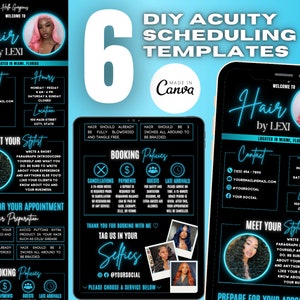 Acuity Scheduling Template, Hair Stylist Acuity Scheduling Template, Hair Stylist Branding, Hair Stylist Website, Canva Templates, Website Banners, DIY Web Banner Template Design, Premade Business Design, Web Canva Templates, Hair Web Banners, Baddie