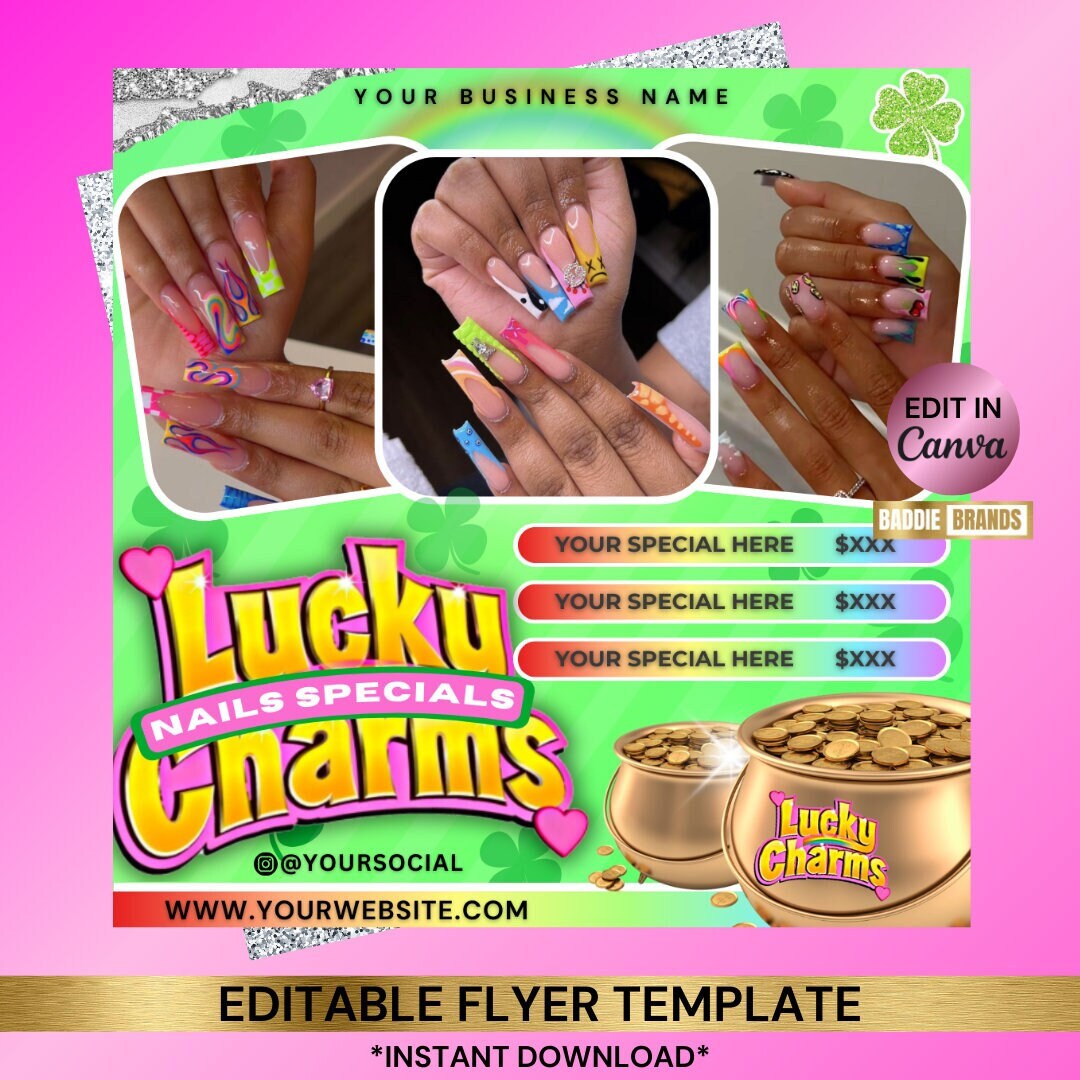 Nail Booking Flyer, Nail Flyer, Nail Tech Flyer, Nail Appointments