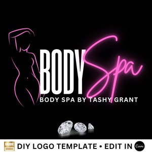 Logo Body Contour, Szablon projektu logo DIY, Logo do rzeźbienia ciała, Logo do modelowania ciała, Logo do kosmetyczki, Logo do woskowania, Logo do spa, Piękno