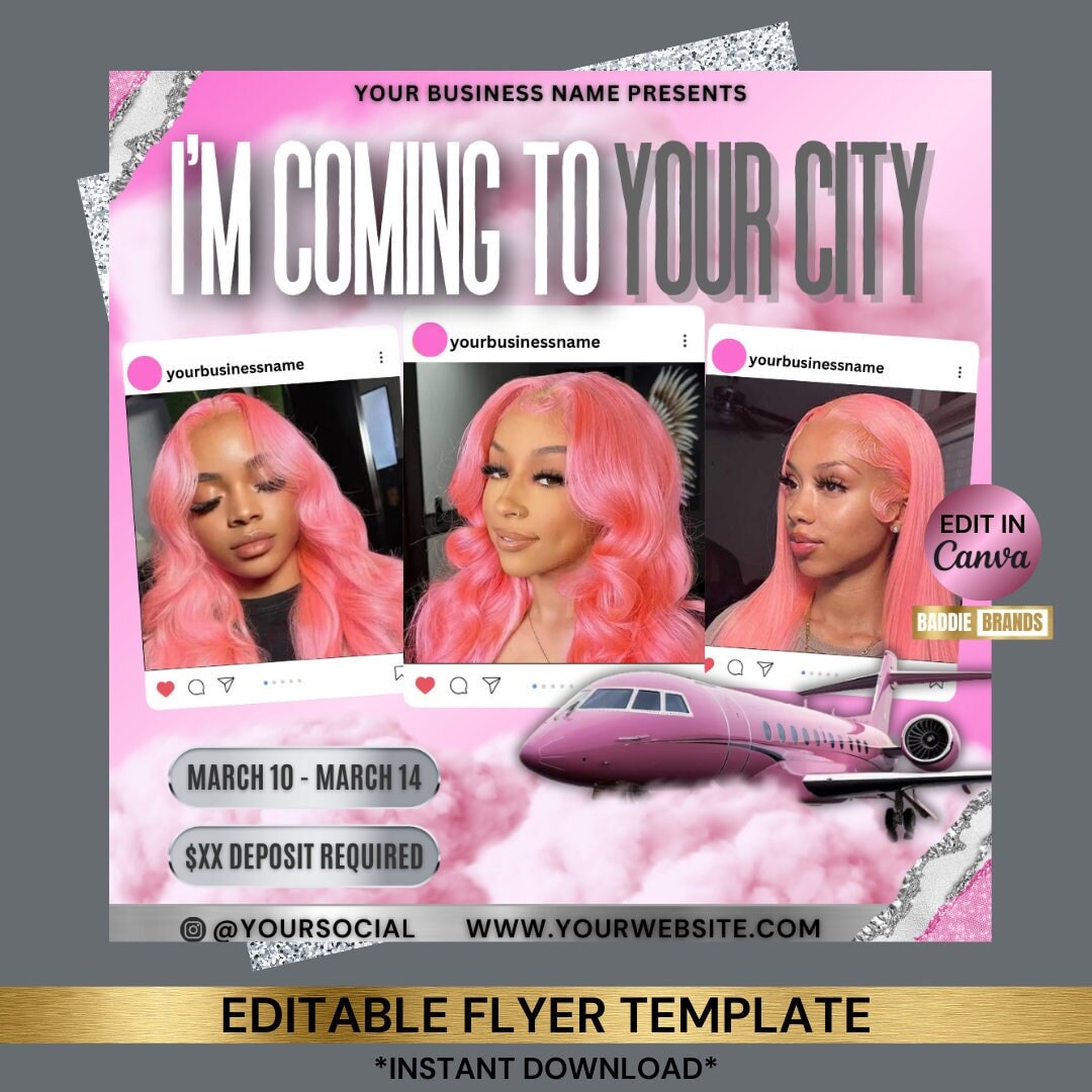 Traveling Makeup Artist Flyer Template, Traveling Business Flyer
