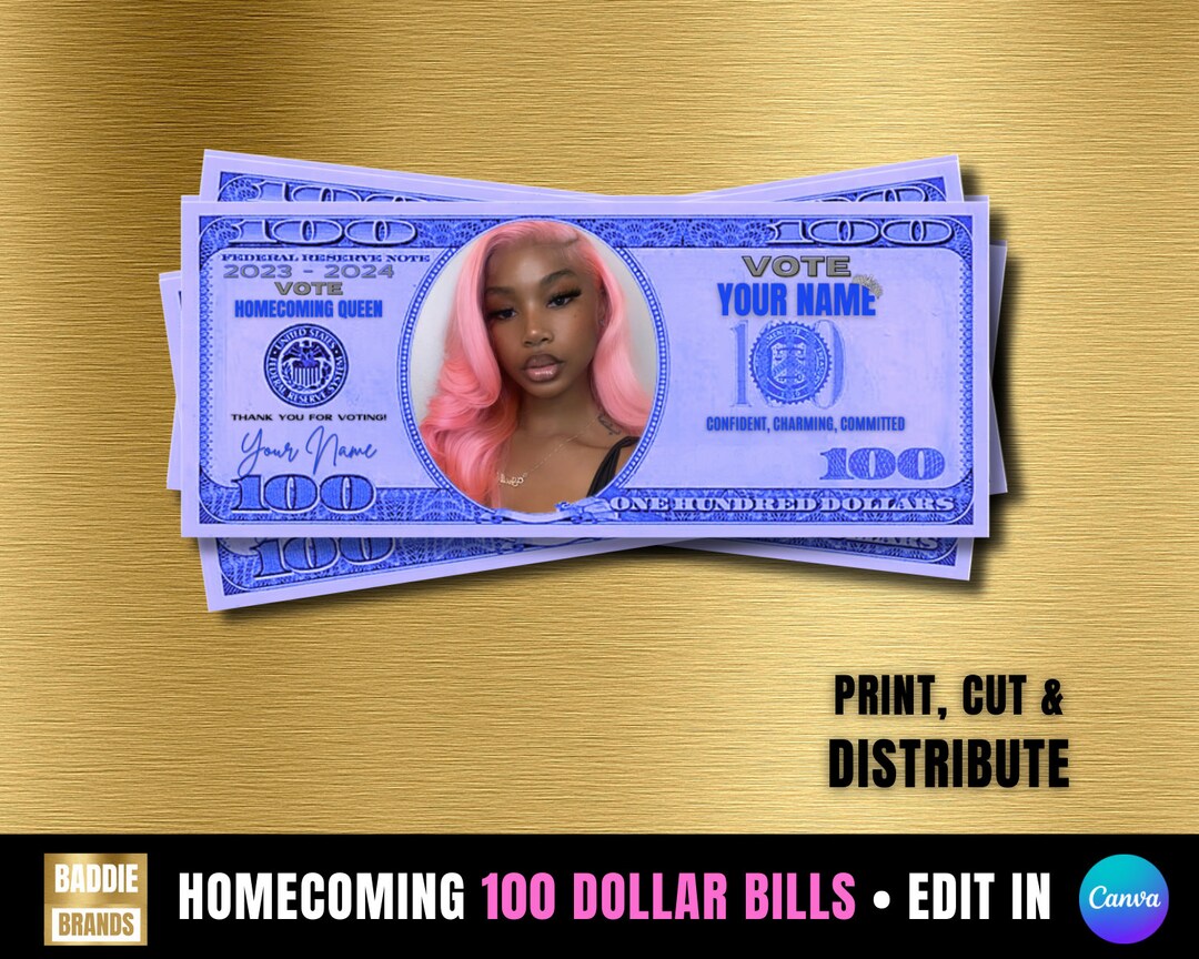Dollar Bill Template Your Face on Money Personalized Dollar Etsy
