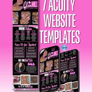 Acuity Scheduling Template: Nail, Hair, Lash, Braid, Makeup, Beauty Booking Website (Digital Download) | Canva Template