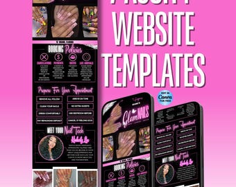 Acuity Scheduling Template: Nail, Hair, Lash, Braid, Makeup, Beauty Booking Website (Digital Download) | Canva Template