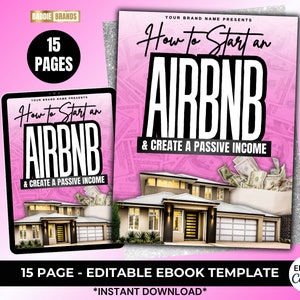 Airbnb eBook, PLR ebook, eBook template, Done For You Ebook, Add your brand and Resell, White Label ebook, Ebook Template Canva High Content