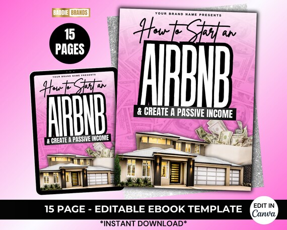 Airbnb eBook Template, PLR ebook | Master Resell Rights, Done For You Ebook, Add your brand eBook template, PLR MRR ebook, Ebook Template