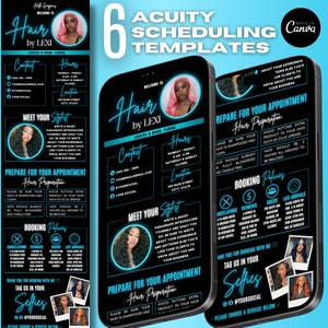 Acuity Scheduling Template Hair Stylist | Acuity Website | Acuity Schedule | Acuity Booking | Canva Booking Website | Lash, Nail Braid MUA