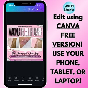 Wax Booking Flyer, Wax Flyer, Body Wax Booking Flyer, Spa Wax Flyer, Body spa, Waxing flyer, Wax Book Now Flyer, Esthetician Booking Flyer