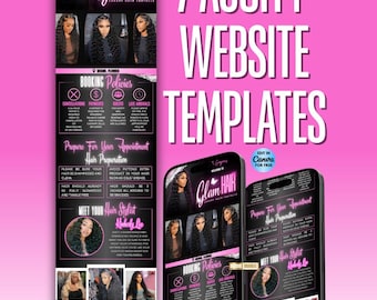Acuity Scheduling Template: Hair, Lash, Nail, Braid, Makeup, Beauty Booking Website Banner | Canva Template