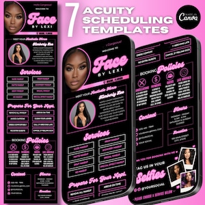 Acuity Scheduling Template Makeup Artist | Acuity Webseite | Acuity Spielplan | Acuity Buchen | Canva Buchungsseite | Wimpern, Hairstylist, Nägel