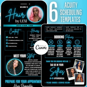 Acuity Scheduling Template, Hair Stylist Acuity Scheduling Template, Hair Stylist Branding, Hair Stylist Website, Canva Templates, Website Banners, DIY Web Banner Template Design, Premade Business Design, Web Canva Templates, Hair Web Banners, Baddie