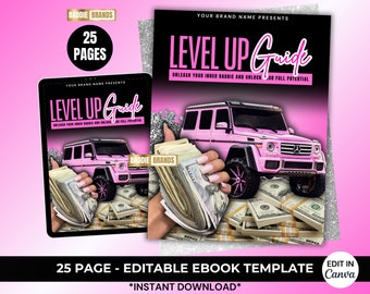 25-Page Level Up Guide Ebook Template: PLR, Resell Rights (Digital Download)