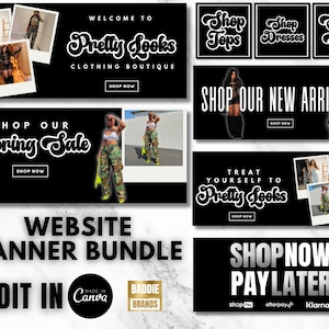 Black Clothing Website Templates Etsy