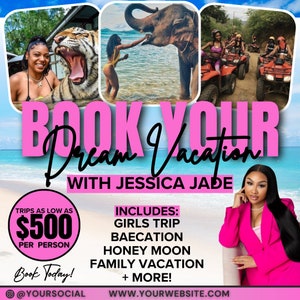 Travel Agent Flyer, Girls Trip Flyer, Travel Agent Social Media Template (Digital Download) image 3