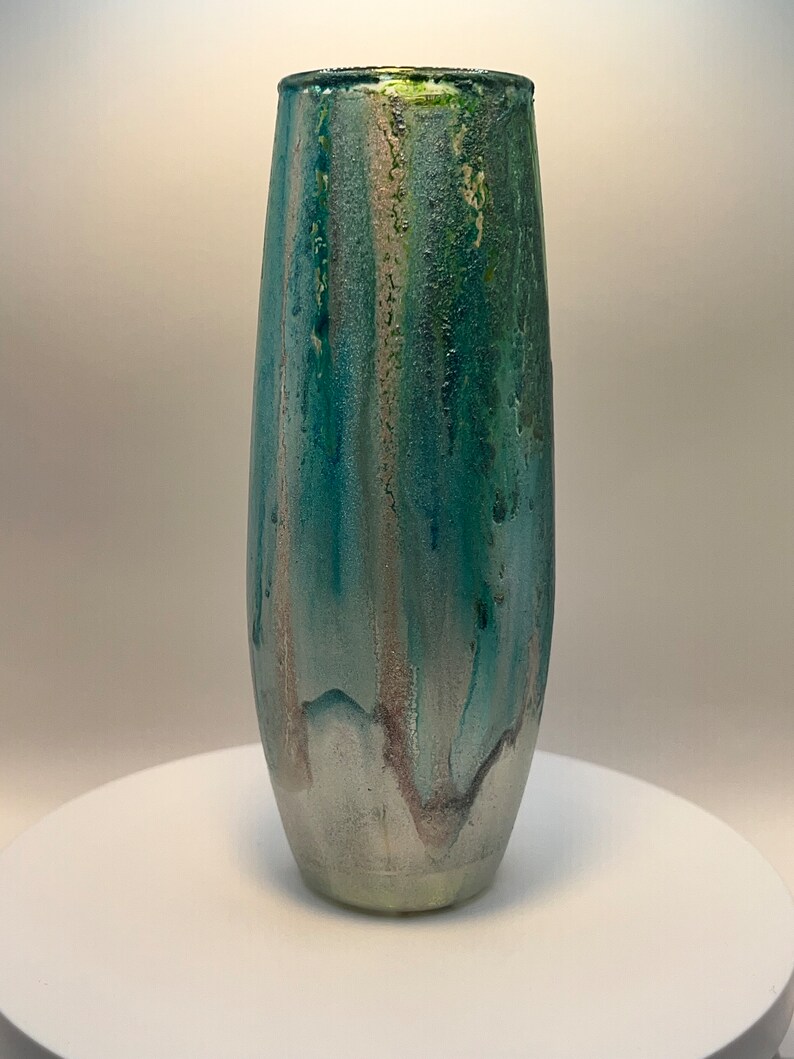 Handpainted Glass Bud Vase Etsy
