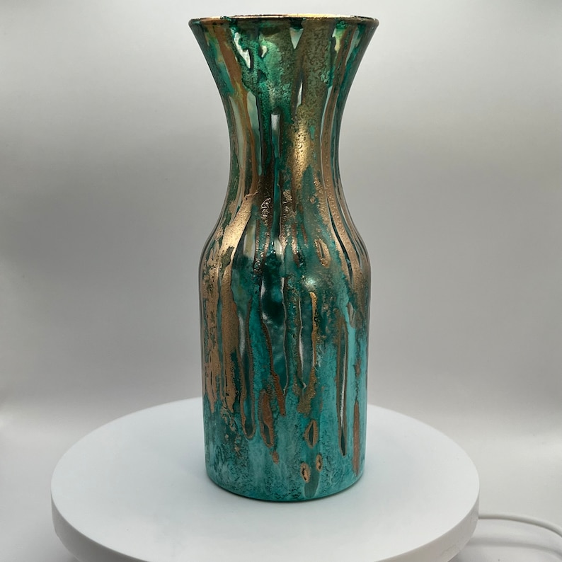 Handpainted Glass Bud Vase Etsy