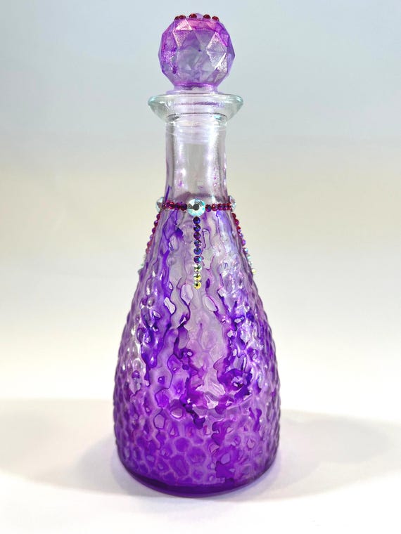 Hand-painted “Purple Beauty” Perfume Bottle