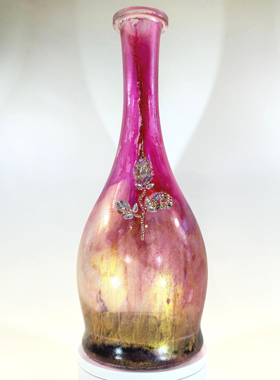 Jewel Encrusted "Floral" Bottle