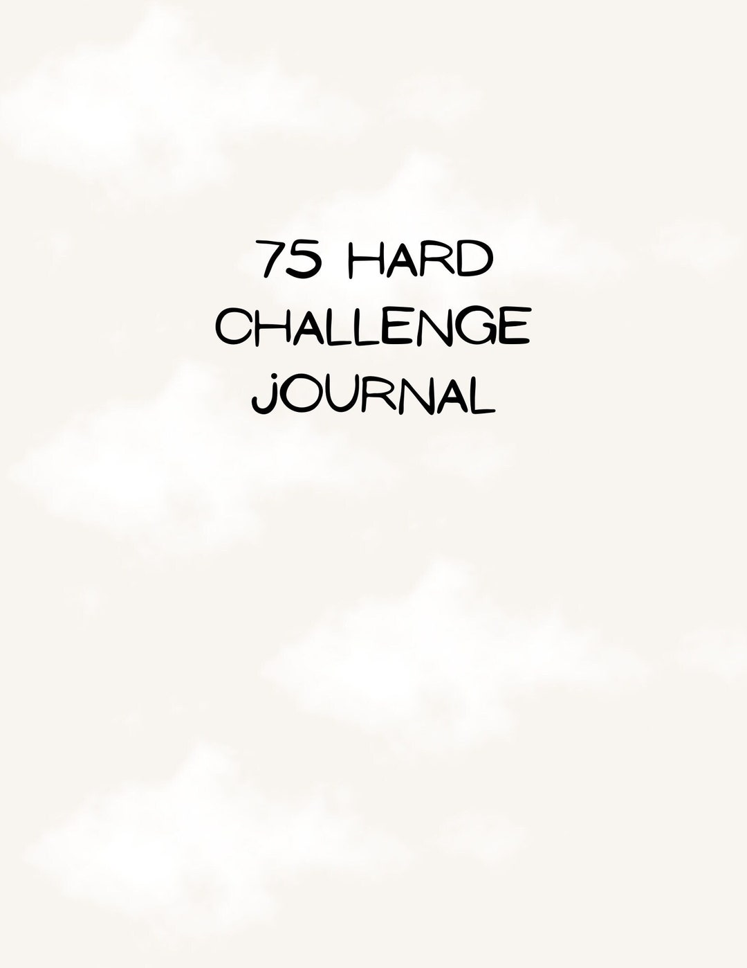 Digital 75 Hard Challenge Journal - Etsy