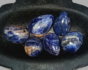 Multiple Eggs | Blue Sodalite Egg Beautiful  |X-Large ~ 60MM | Blue Sodalite Stone Minerals Healing Metaphysical Eggs.