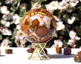 High Quality Morgan Hill Cobra Jasper Stone | 90MM | Sphere. Metaphysical, Meditation, Extra Quality, Crystal Healing Sphere.