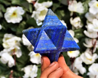 Blue Lapis Lazuli Stone | 80mm | Healing Metaphysical Spirit Healing Metaphysical Power Merkaba Star