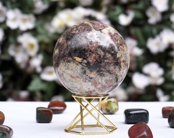 Esfera de Biotita Rubi: Bola de Cristal de Coríndon de 90 mm