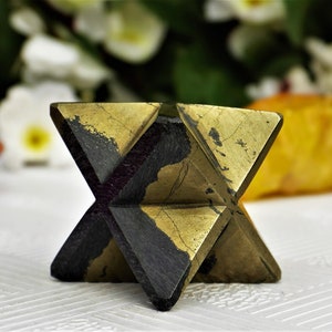 Golden Apache Gold Stone |60mm | Healing Metaphysical Spirit Power Chakra Markaba Star