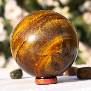 Brown Tiger Eye Sphere (60mm): Natural Crystal Healing Stone