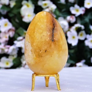 Natural Golden Healer Quartz Egg Stone Beautiful | Large ~| 110X60MM Golden Healer Quartz High Vibration Metaphysical Meditation Egg