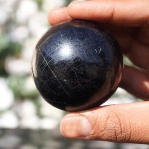 Black Tourmaline Schorl Ball Protection | 55mm |  Grounding Minerals For Healing Natural Black Tourmaline Sphere