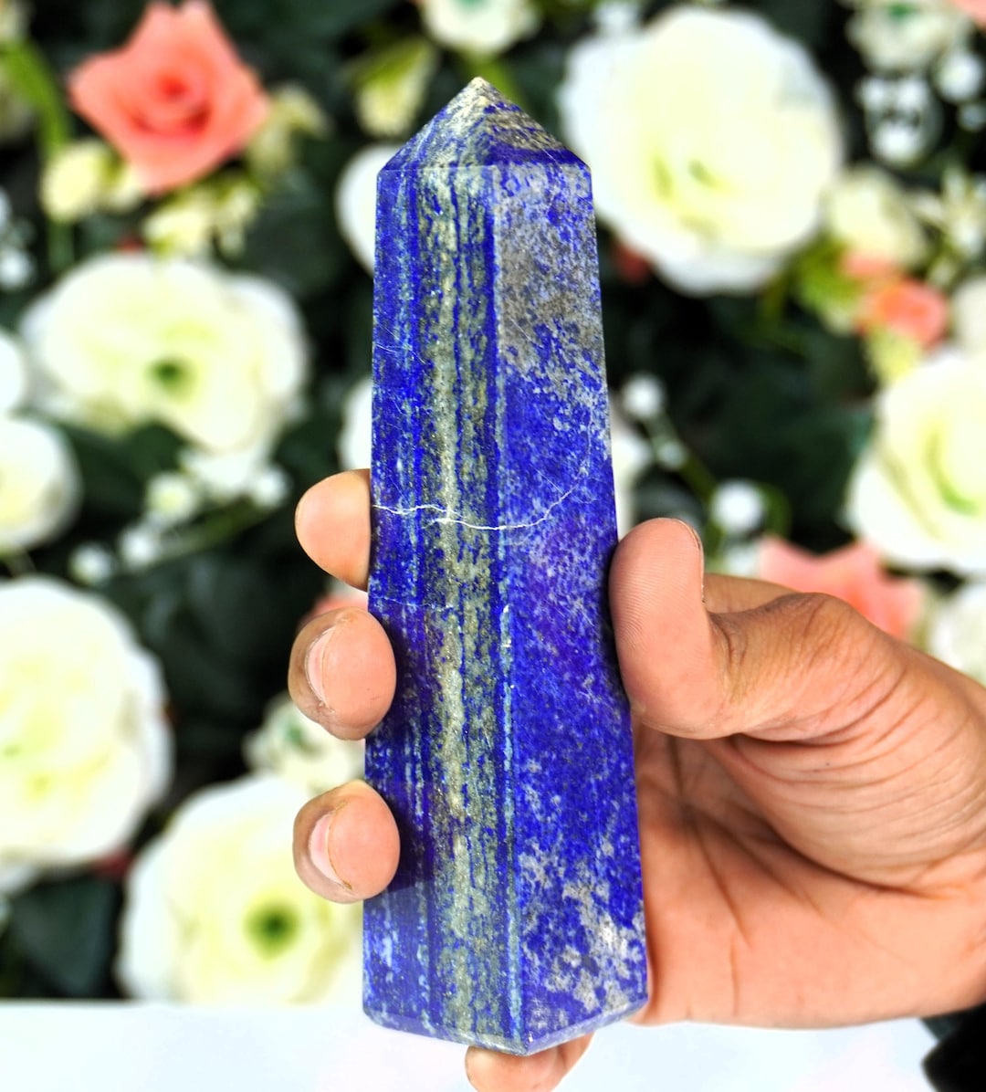 Blue Lapis Lazuli Tower |140mm| Healing Crystal Point, Pakistan
