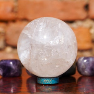 Clear Quartz Sphere: 55MM Crystal Ball, Metaphysical Healing Stone