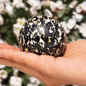 Zebra Jasper Stone. Beautiful | Large ~ 70MM | High Vibration Metaphysical Meditation Sphere Ball.