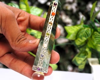 Groene aventurijnchakra: stimulator met edelsteen, genezend kristal