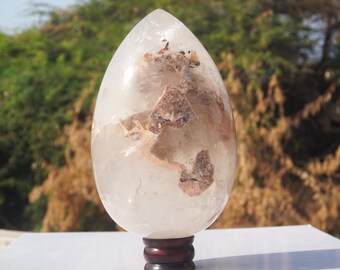 高品質　クリアクォーツ　握り石139.5g 浄化　NO.218 天然クリアクォーツクリスタルエッグ | サティヤロカ | 235mm | 8kg