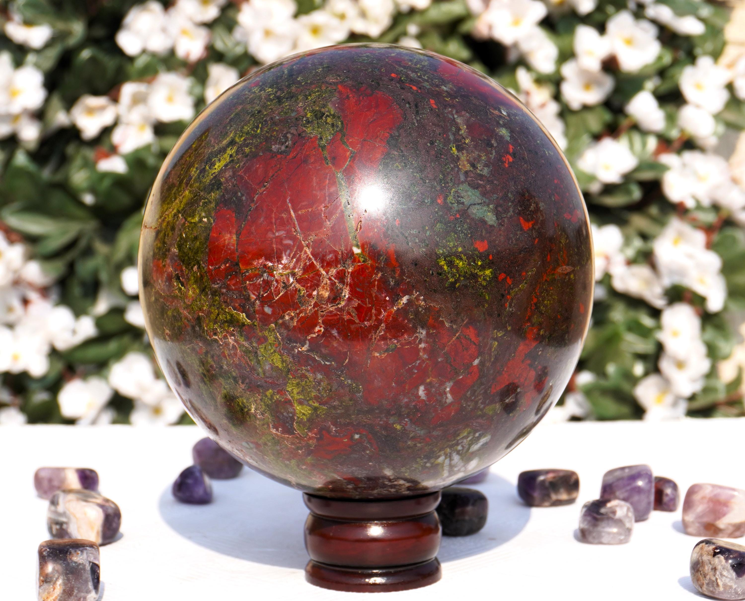 【一点もの】ドラゴンブラッドストーン　スフィア 巨大 | 170 MM | ドラゴン ブラッド ジャスパー スフィア/ドラゴン