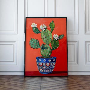 Kaktus Poster,druckbare Kunst, Wohnzimmer Dekor, florales Wandbild, minimalistisches Design, minimalistisch, minimalistisch