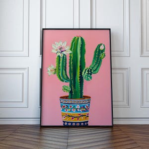 Kaktus Poster,druckbare Kunst, Wohnzimmer Dekor, florales Wandbild, minimalistisches Design, minimalistisch, minimalistisch