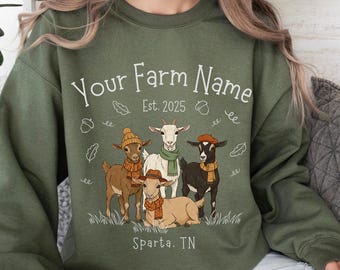 Fall Nigerian Dwarf Goat Sweatshirt, Personalized Show Goat Mom Crewneck, Autumn Farm Animal Gift 91325