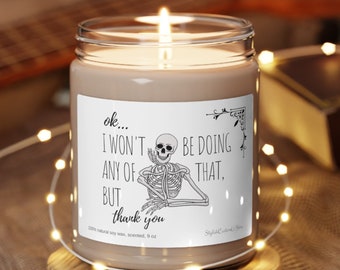 Funny Candles, Sarcastic Soy Candle, Gift for Bestie, Gift for Husband, Preppy Candles, Christmas Fillers, Christmas Present, Unique Gift