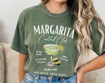 Margarita Cocktail Club Shirt Personalized Cinco De Mayo Shirt Margarita Recipe TShirt Cocktail Lover Gift Margarita Tee Tequila Shirt 31724