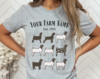 Boer Goat Shirt, Show Goat T-Shirt UNISEX, Show Goat Mom Shirt, Goat Gift, America Boer Goat TShirt, Farm Animals Tee, Goat Lover Gift 42924