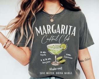 Margarita Cocktail Club Shirt Personalized, Margarita Recipe TShirt Cocktail Lover Gift Margarita Tee Tequila Shirt Luxury Merch 31724