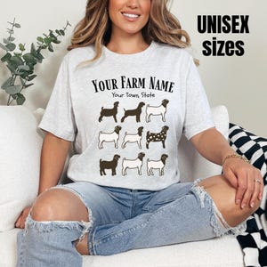 Boer Goat Shirt, Show Goat T-Shirt UNISEX, Show Goat Mom Shirt, Goat Gift, America Boer Goat TShirt, Farm Animals Tee, Goat Lover Gift 42924 image 2